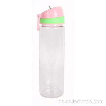 680 ml PP einwandige Wasserflasche mit Strohhalm